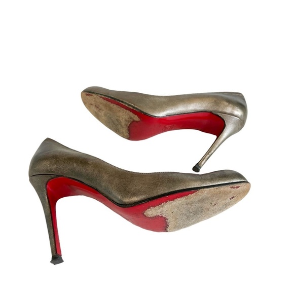 Christian Louboutin New Simple 120 Napa Pumps metallic size 8 - Picture 6 of 9